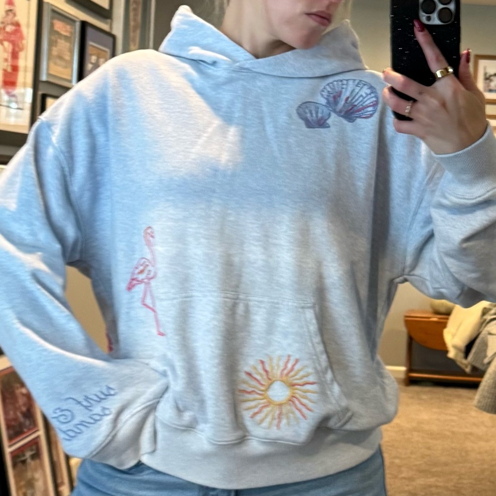 Hollister Light Blue Summer Hoodie